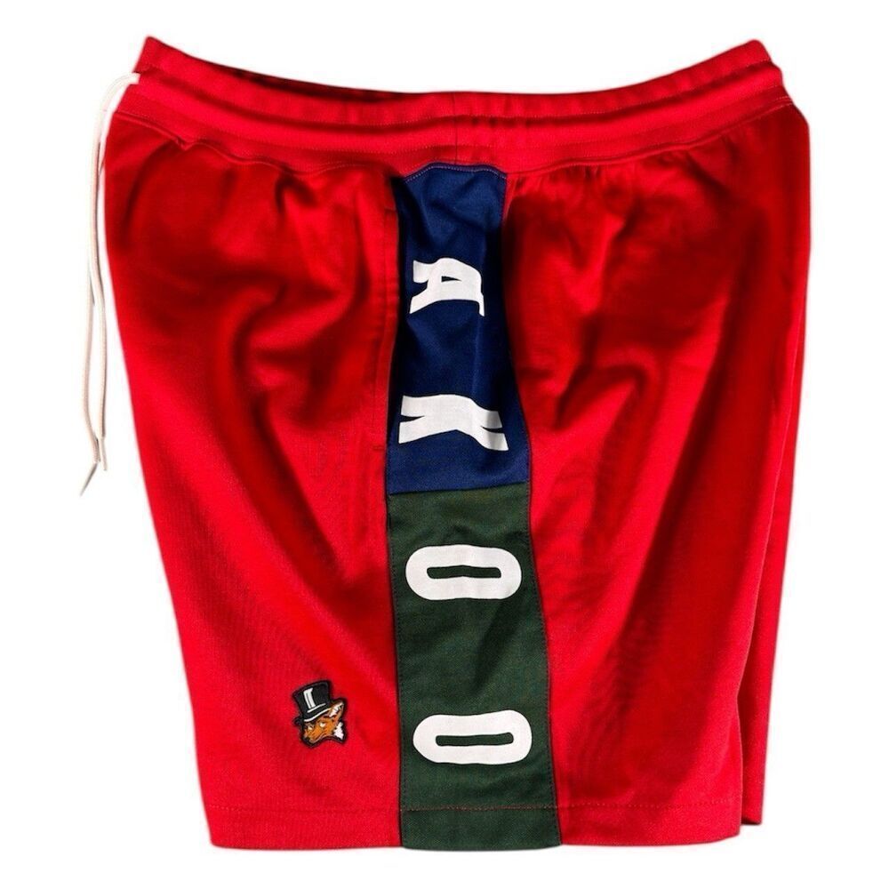 AKOO Sz M Men’s 100% Authentic Shorts Color Red Black Blue White